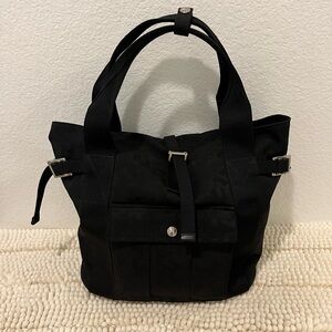 Black Embossed DKNY Canvas Tote Bag